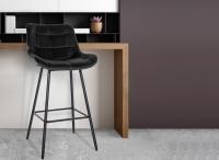 Barhocker Weston Samt schwarz 