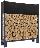 Kaminholzständer + Abdeckplane Martin 25x110x115 cm anthrazit 