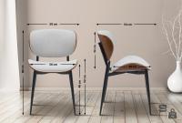 Besucherstuhl Enid Stoff walnuss/creme 
