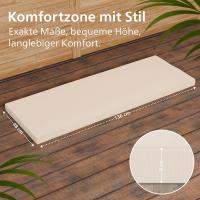 Schaukelbank Joyce mit Sitzkissen 150 cm + teak  creme 