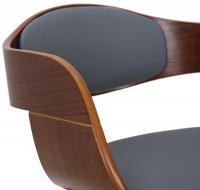 2er Set Stühle Kingston Kunstleder walnuss/grau 