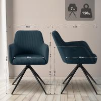 Esszimmerstuhl Olema Cord blau 