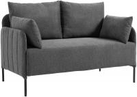 Ziden Couch 2 Sitzer Stoff dunkelgrau 