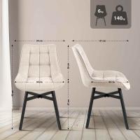 Stuhl Colby Stoff creme 