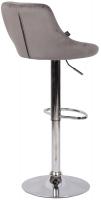 Barhocker Lazio Samt chrom grau 
