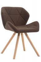 Besucherstuhl Tyler Stoff Rund natura (eiche) braun