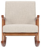 Schaukelstuhl Morelia Stoff walnuss creme Schaukelstuhl Morelia Stoff walnuss creme