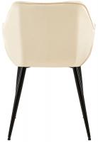 2er Set Esszimmerstuhl Vessa Samt creme 