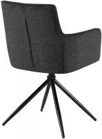 2er Set Esszimmerstuhl Jonah Stoff schwarz 