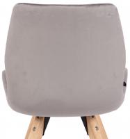 Stuhl Luna Samt grau 