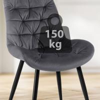 2er Set Esszimmerstuhl Rossford dunkelgrau 