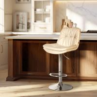 Barhocker Laurel Kunstleder chrom creme