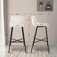 Barhocker Altona Samt creme 