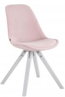 4er Set Stühle Toulouse Samt Square weiß (eiche) pink 