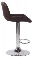 Barhocker Lentini Kunstleder chrom braun 