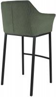 Barhocker Damaso B Cord mit 4-Fuß Gestell grün 