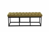 Sitzbank Amun Stoff Schwarz 120 cm grün Sitzbank Amun Stoff Schwarz 120 cm grün