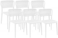6er Set Stühle Portofino weiß
