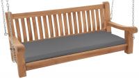Schaukelbank Joyce mit Sitzkissen 150 cm + teak  dunkelgrau