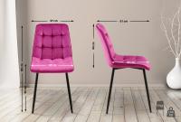 2er Set Esszimmerstuhl Gifford Samt lila 