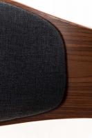 Besucherstuhl Kingston Stoff walnuss/schwarz 