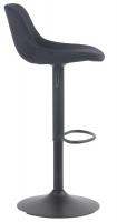 2er Set Barhocker Loft Samt schwarz 