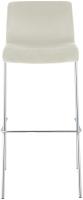 Barhocker Hover Samt 4-Fuß Chrom creme 
