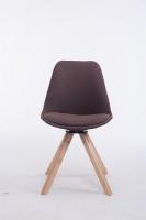 Besucherstuhl Troyes Drehbar Natura Stoff Square braun 