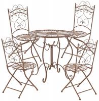2er Set Stühle Indra antik braun 