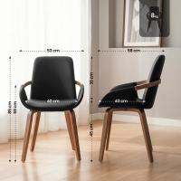 Esszimmerstuhl Bertol Kunstleder walnuss/schwarz 