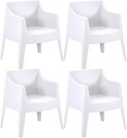 4er Set Stühle Bartal weiß 