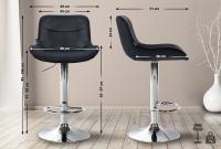 Barhocker Vonore Samt chrom schwarz