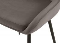 Esszimmerstuhl Elmira Samt schwarz anthrazit Esszimmerstuhl Elmira Samt schwarz anthrazit