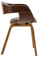 2er Set Stühle Kingston Stoff walnuss/hellgrau 