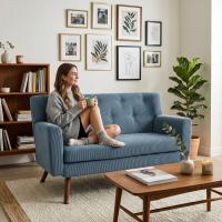 Sofa Kioni Cord blau 