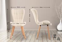 2er Set Stuhl Elda Kunstleder creme 