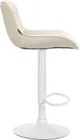2er Set Barhocker Vonore Stoff weiß creme 