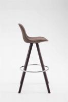 Barhocker Franklin Stoff Rund Cappuccino (eiche) braun 