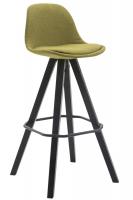 Barhocker Franklin Stoff Square Schwarz (eiche) grün