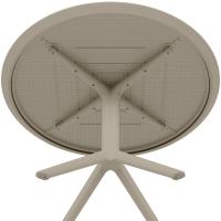 Tisch Sky rund 105 cm taupe 