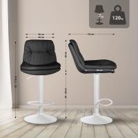 Barhocker Laurel Kunstleder weiß schwarz