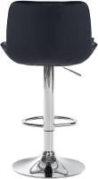 Barhocker Vonore Samt chrom schwarz 