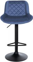 2er Set Barhocker Kasson Samt  blau 