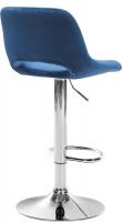 Barhocker Camden Samt chrom blau 