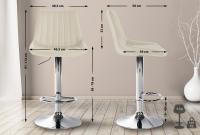 Barhocker Toni Kunstleder chrom creme 
