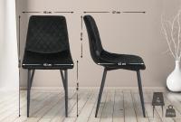 4er Set Stühle Telde Samt schwarz 