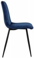 4er Set Stühle Dijon Samt blau 