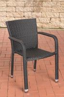 Polyrattan Stuhl Leonie schwarz 