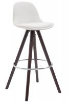 Barhocker Franklin Vollgepolstert Kunstleder Rund Cappuccino (eiche) weiß