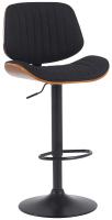 Barhocker Clawson Stoff schwarz walnuss/schwarz 